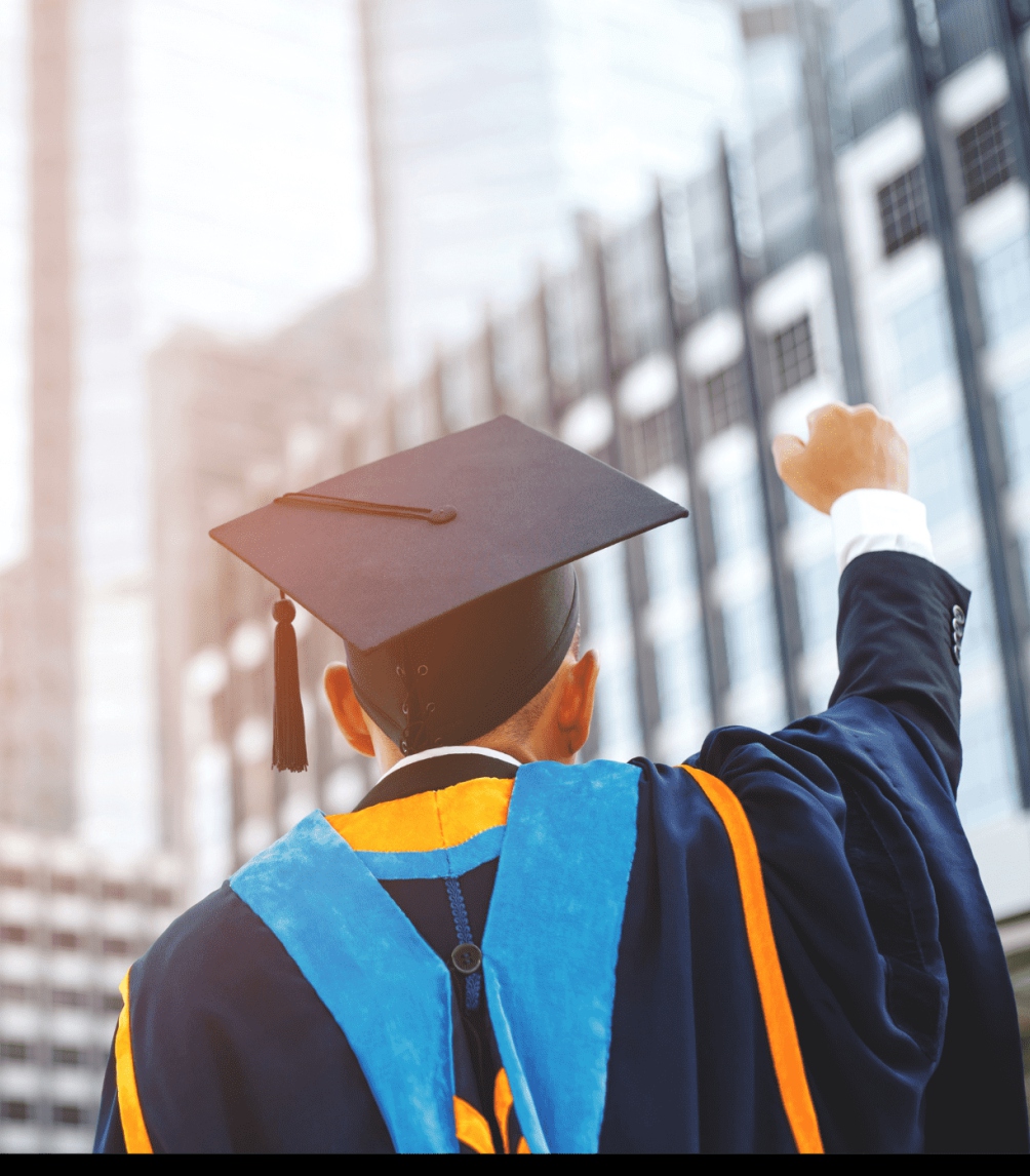 Graduate celebrating academic success